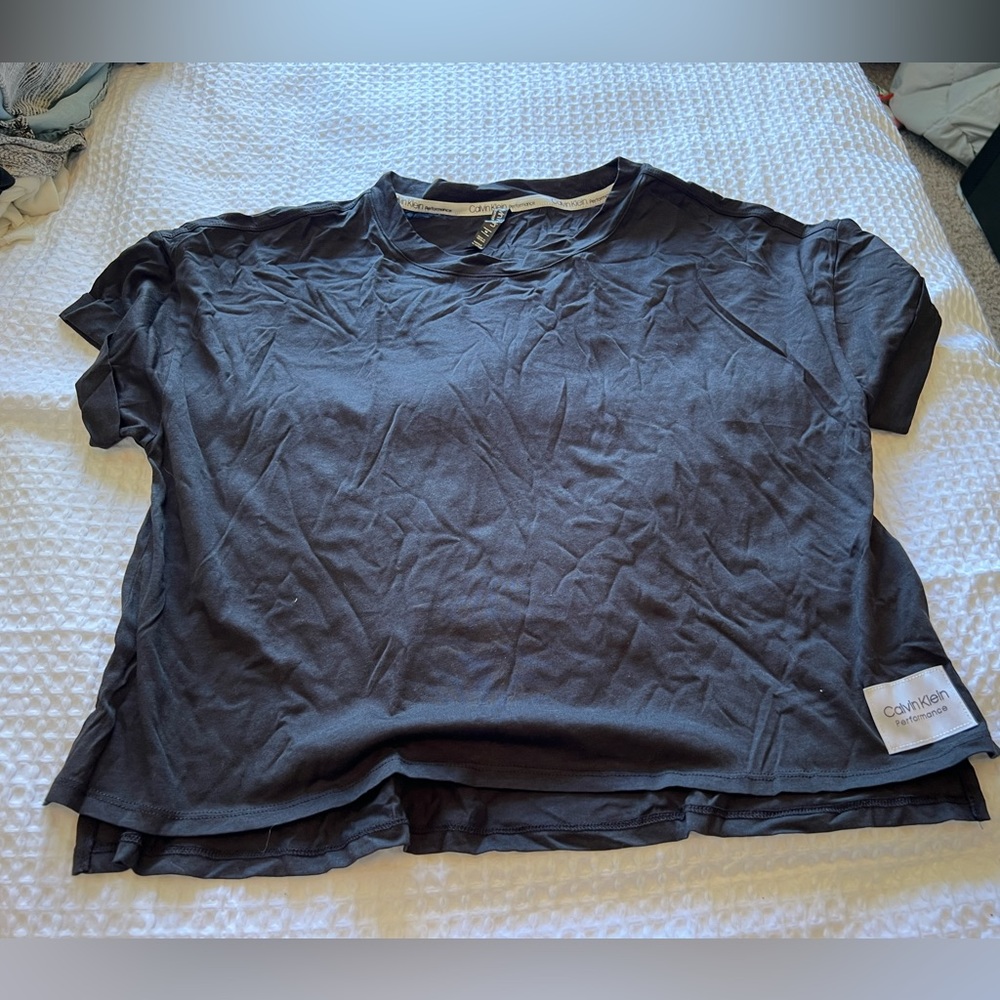 Black Calvin Klein, athletic shirt